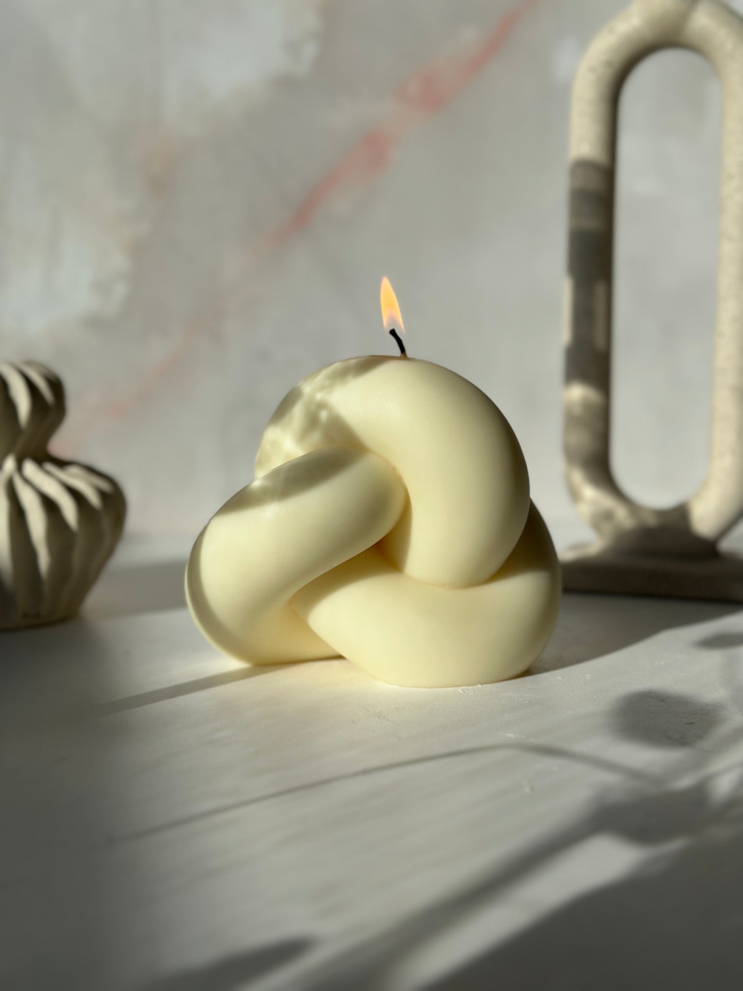 pillar candle decor 
