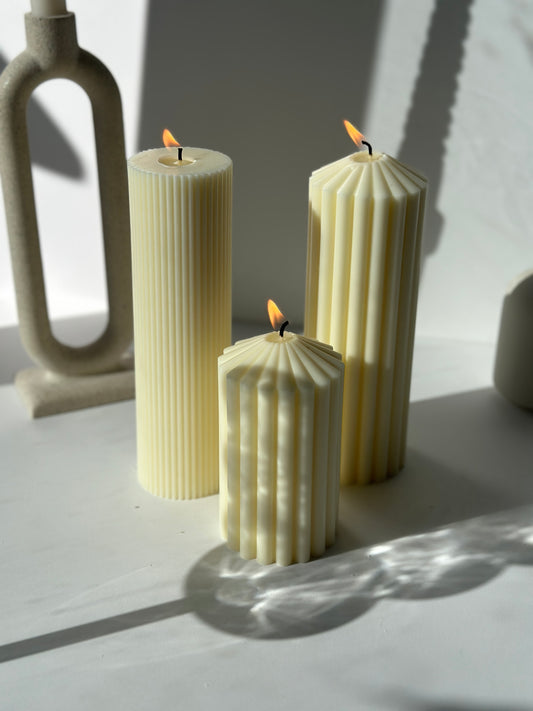 wedding pillar candles 