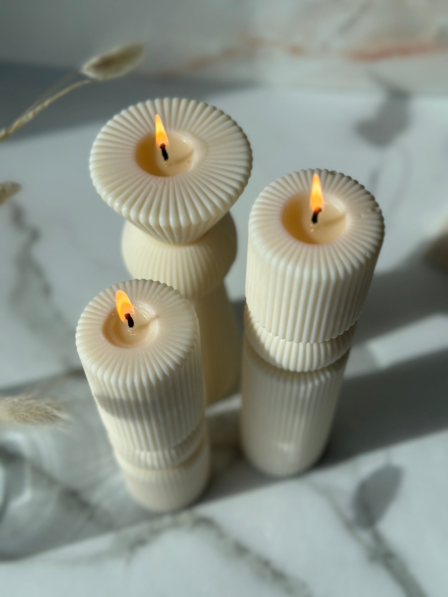 handmade pillar candles 
